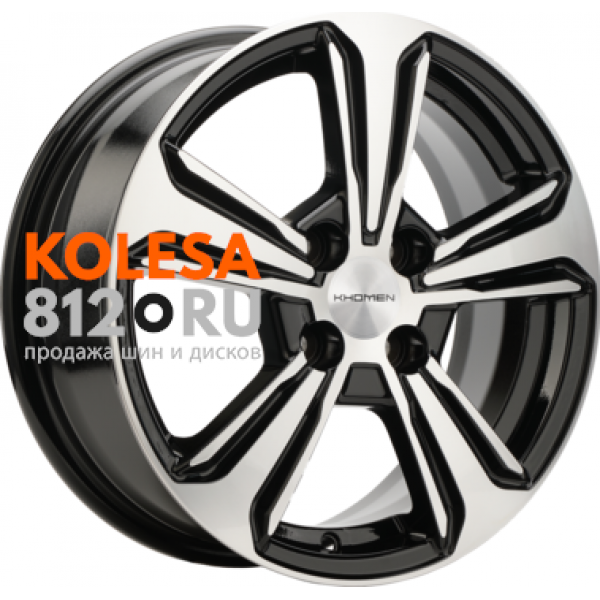 Khomen Wheels KHW1502 6 R15 PCD:4/100 ET:45 DIA:56.6 Black-FP