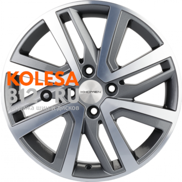 Khomen Wheels KHW1609 6 R16 PCD:4/100 ET:48 DIA:54.1 Gray-FP