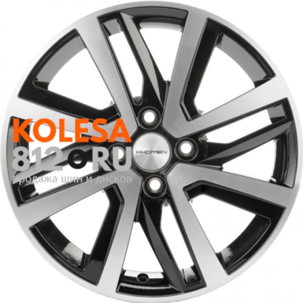 Khomen Wheels KHW1609 6 R16 PCD:4/100 ET:46 DIA:54.1 Black-FP