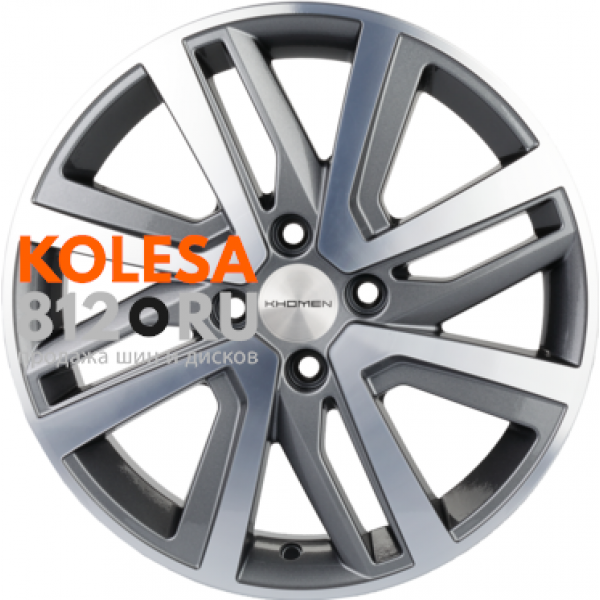 Khomen Wheels KHW1609 6 R16 PCD:4/100 ET:37 DIA:60.1 Gray-FP