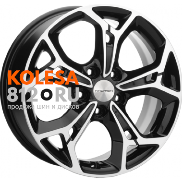 Khomen Wheels KHW1702 7 R17 PCD:5/108 ET:50 DIA:63.35 Black-FP