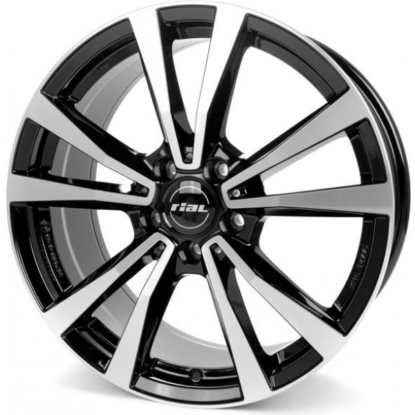 Rial M12X 9 R20 PCD:5/112 ET:42 DIA:66.5 Diamant black front polished